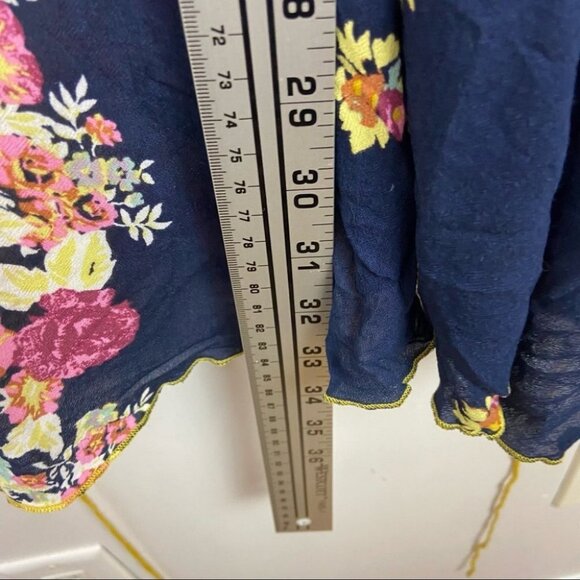 Revolve Free People Its A Cinch Slip‎ Dress Floral Blue Yellow Size Small Boho S - Picture 11 of 14